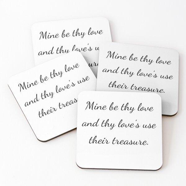 Item preview, "Mine be thy love and thy love's use their treasure." - handwriting black designed and sold by ariksworld.