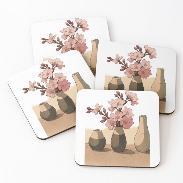 Item preview, Sakura like cute flowers and vase designed and sold by JackFrosticle.