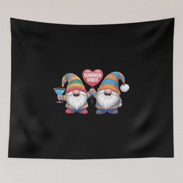 Item preview, Cute Beach Gnomes With Heart Balloons And Summer Vibes designed and sold by IdunayaStore.