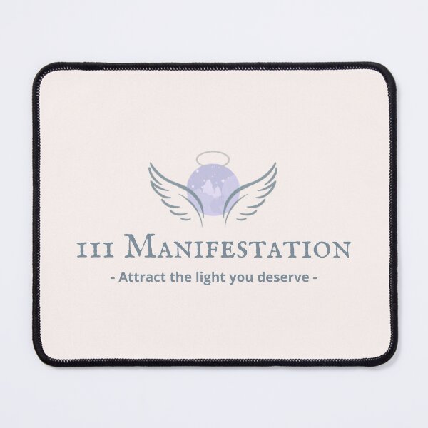 Item preview, III Manifestation Number – Attract the light you deserve Spiritual Typography Design designed and sold by CosmicQuietLab.