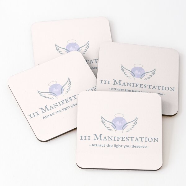 Item preview, III Manifestation Number – Attract the light you deserve Spiritual Typography Design designed and sold by CosmicQuietStudio.