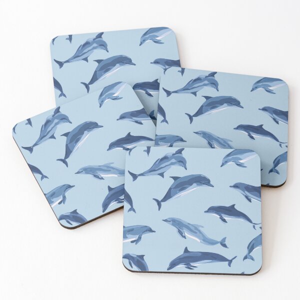 Item preview, Blue Dolphin Ocean Pattern Design designed and sold by NicolasGlowArt.