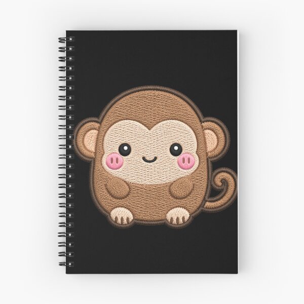 Item preview, Super Cute Kawaii Monkey Embroidery Patch Style | Chibi Pastel Brown Monkey Aesthetic | Cute Animal Design designed and sold by ColorSplash123.