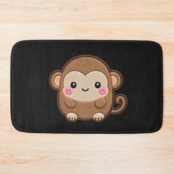 Item preview, Super Cute Kawaii Monkey Embroidery Patch Style | Chibi Pastel Brown Monkey Aesthetic | Cute Animal Design designed and sold by ColorSplash123.