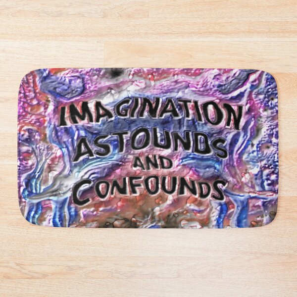 Item preview, imagination astounds 25 dark glass geometric typographic abstract design designed and sold by SmashingDeals.