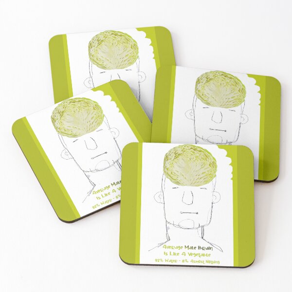 Item preview, Average Male Brain Is Like Vegetable - Cabbage (Drawing by ACCI)   designed and sold by VanyssaGraphics.