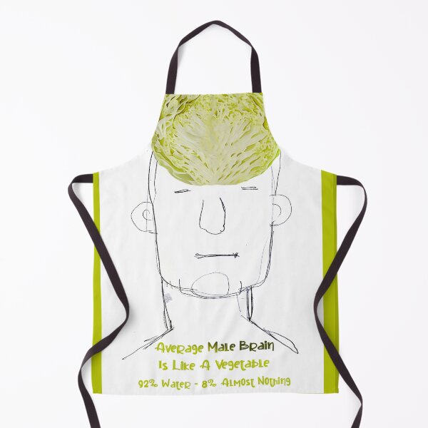 Item preview, Average Male Brain Is Like Vegetable - Cabbage (Drawing by ACCI) designed and sold by VanyssaGraphics.