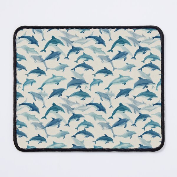 Item preview, Watercolor Dolphin Pattern Ocean Marine Life Art designed and sold by NicolasGlowArt.