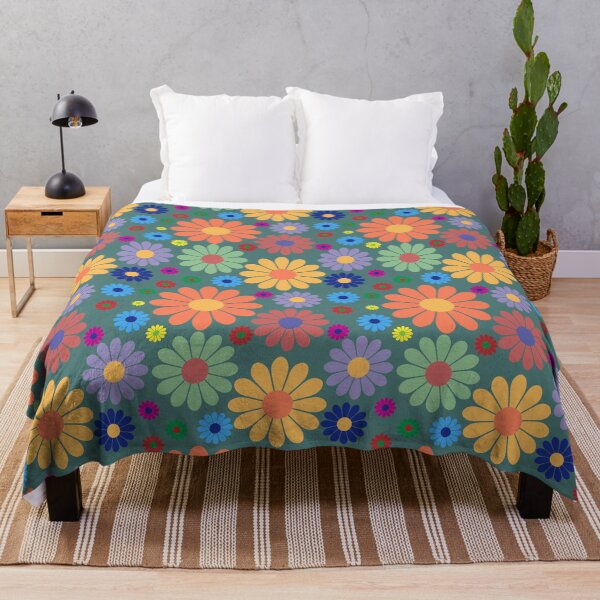 Item preview, Spring arrives multicolored floral print design with green background designed and sold by Martapp.