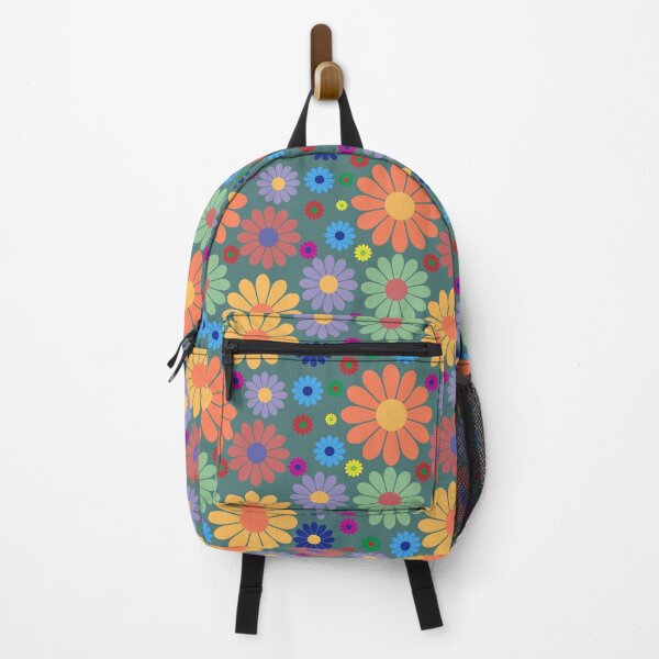 Item preview, Spring arrives multicolored floral print design with green background designed and sold by Martapp.