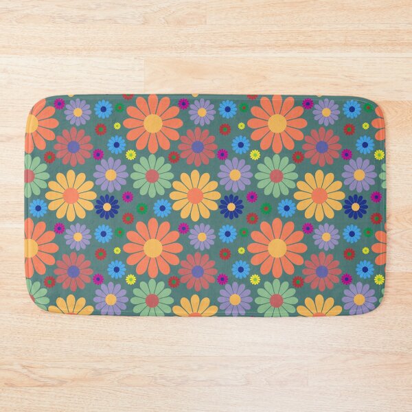 Item preview, Spring arrives multicolored floral print design with green background designed and sold by Martapp.