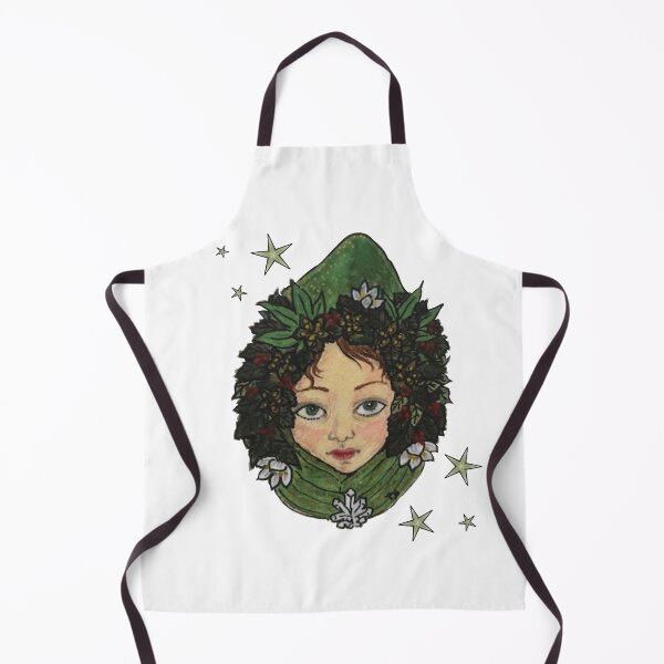Item preview, Acrylic painting of a child with star anise, snow roses and rock crystal designed and sold by creaphyl28.