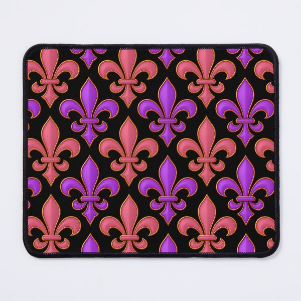 Item preview, Black Pink Purple Fleur-de-lis Design designed and sold by PatternTitan.