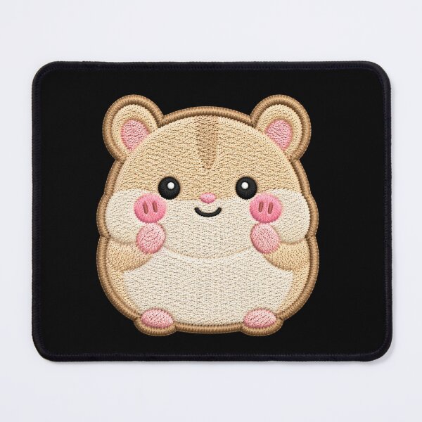 Item preview, Super Cute Kawaii Hamster Embroidery Patch Style | Chibi Pastel Beige Hamster Aesthetic | Cute Animal Design designed and sold by ColorSplash123.