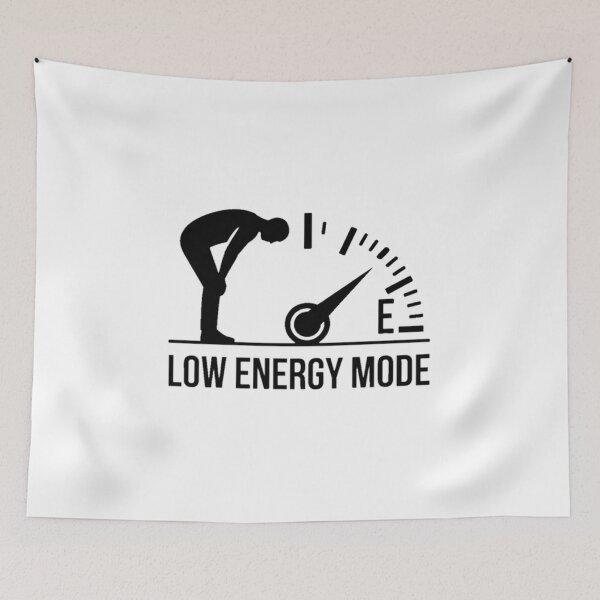 Item preview, Low Energy Mode Minimal Meme Design designed and sold by YounexxART.