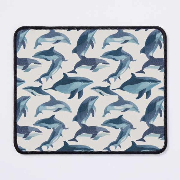 Item preview, Swimming Dolphins Ocean Sea Life Pattern designed and sold by NicolasGlowArt.