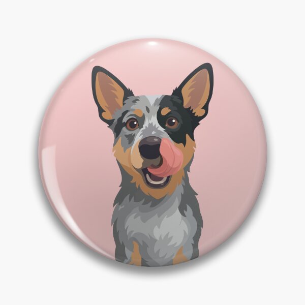 Item preview, Blue Heeler Australian Cattle Dog Tongue Out Art designed and sold by BrownHorse90s.