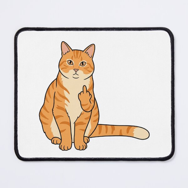 Item preview, Funny Orange Cat Rude Gesture Sarcastic Sticker designed and sold by Jullie999.