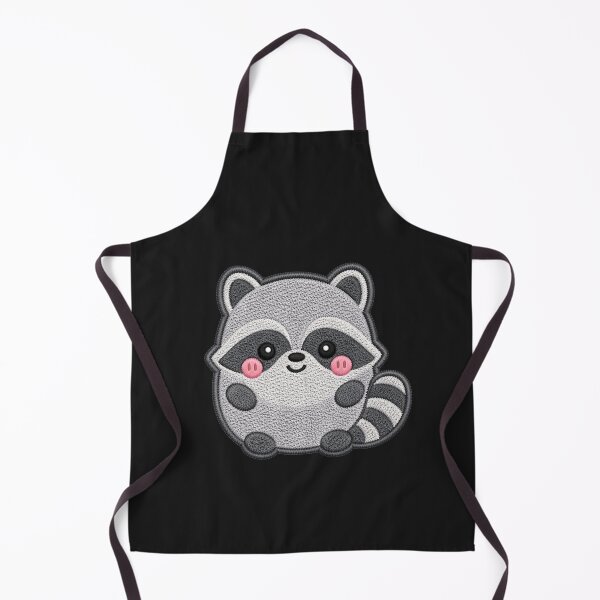 Item preview, Super Cute Kawaii Raccoon Embroidery Patch Style | Chibi Pastel Grey Raccoon Aesthetic | Cute Animal Design designed and sold by ColorSplash123.