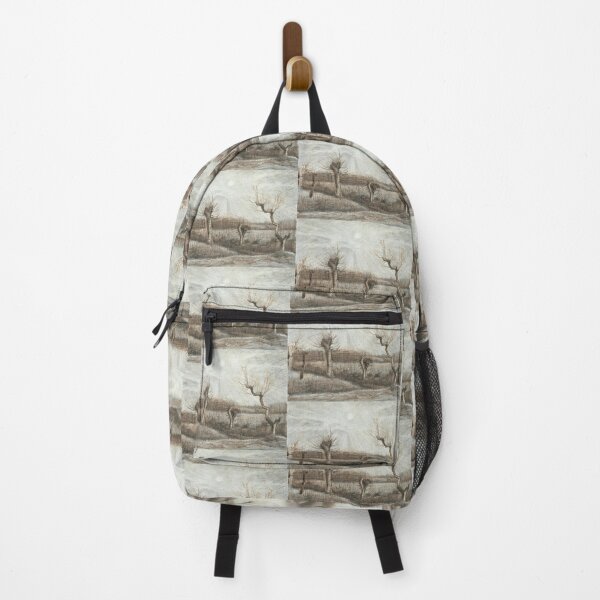 Item preview, Tetards Pollards by Vincent van Gogh: Sepia Winter Landscape Poster designed and sold by artofuniverse.