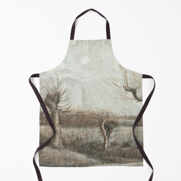 Item preview, Tetards Pollards by Vincent van Gogh: Sepia Winter Landscape Poster designed and sold by artofuniverse.