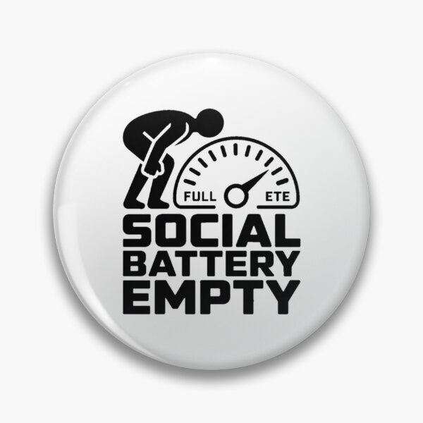 Item preview, Social Battery Empty Funny Introvert Design designed and sold by YounexxART.