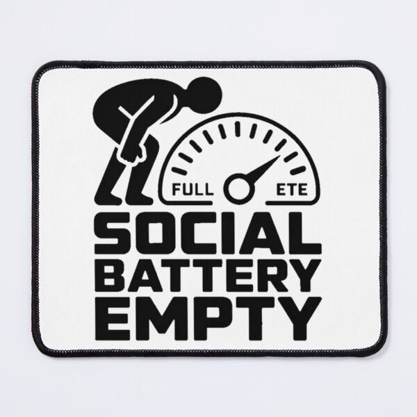 Item preview, Social Battery Empty Funny Introvert Design designed and sold by YounexxART.