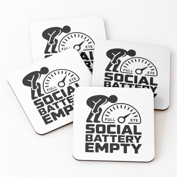 Item preview, Social Battery Empty Funny Introvert Design designed and sold by YounexxART.