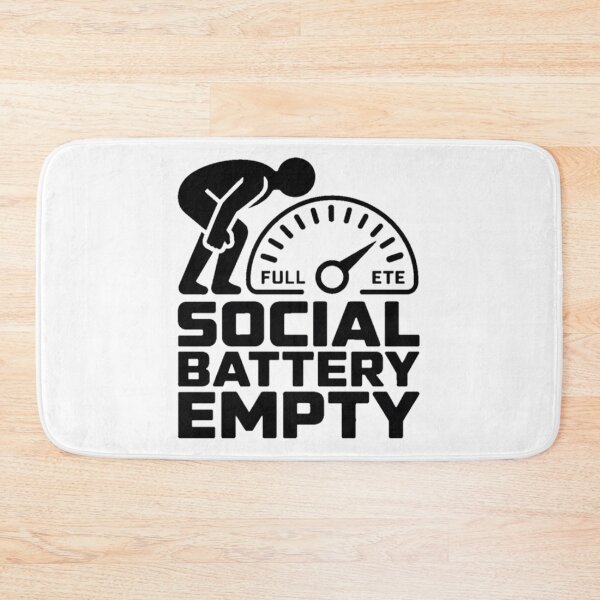 Item preview, Social Battery Empty Funny Introvert Design designed and sold by YounexxART.