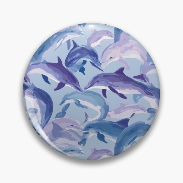 Item preview, Watercolor Dolphin Pattern Marine Life Ocean Art designed and sold by NicolasGlowArt.