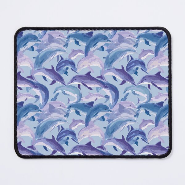Item preview, Watercolor Dolphin Pattern Marine Life Ocean Art designed and sold by NicolasGlowArt.