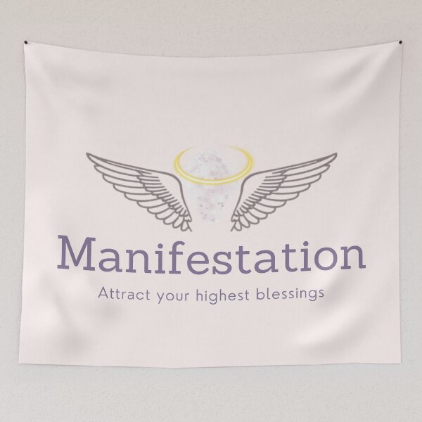 Item preview, III Manifestation Number – Attract your highest blessings Spiritual Aesthetic Typography Design designed and sold by CosmicQuietLab.
