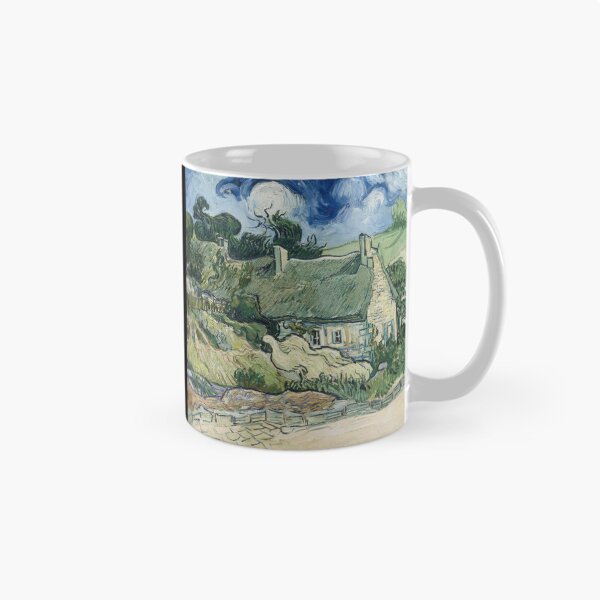 Item preview, Thatched Cottages at Cordeville by Vincent van Gogh: Rustic Landscape Poster designed and sold by artofuniverse.