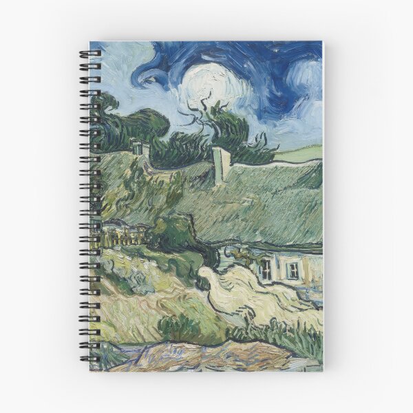 Item preview, Thatched Cottages at Cordeville by Vincent van Gogh: Rustic Landscape Poster designed and sold by artofuniverse.