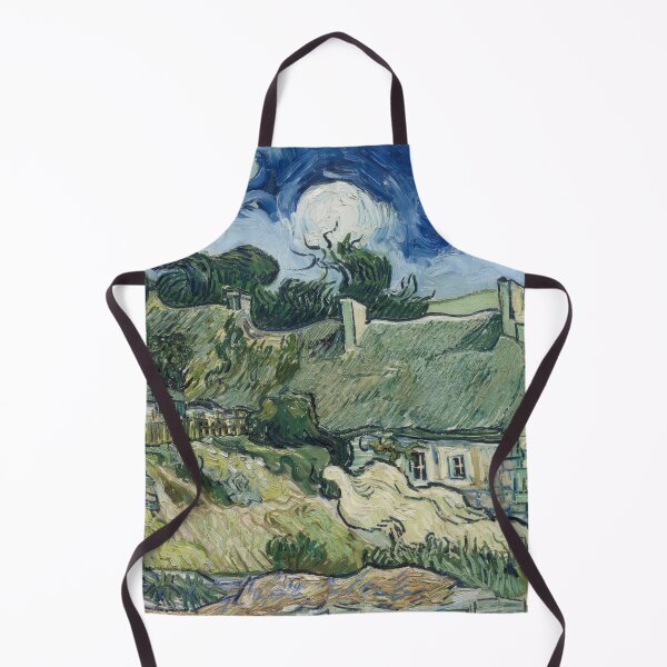 Item preview, Thatched Cottages at Cordeville by Vincent van Gogh: Rustic Landscape Poster designed and sold by artofuniverse.