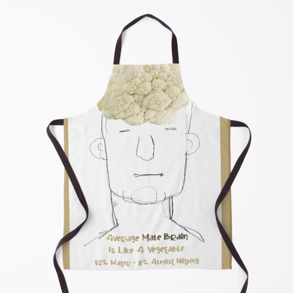 Item preview, Average Male Brain Is Like Vegetable - Cauli Flower (Drawing by ACCI) designed and sold by VanyssaGraphics.