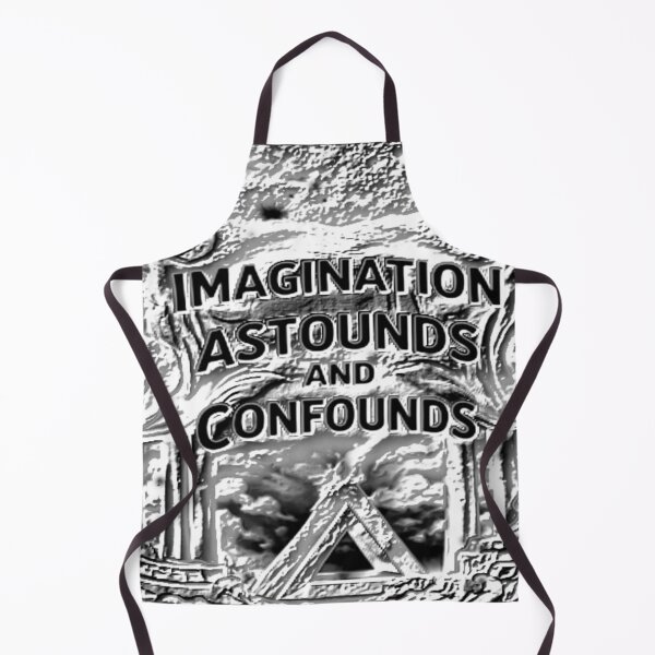 Item preview, imagination astounds dark age black and white typographic abstract designed and sold by SmashingDeals.