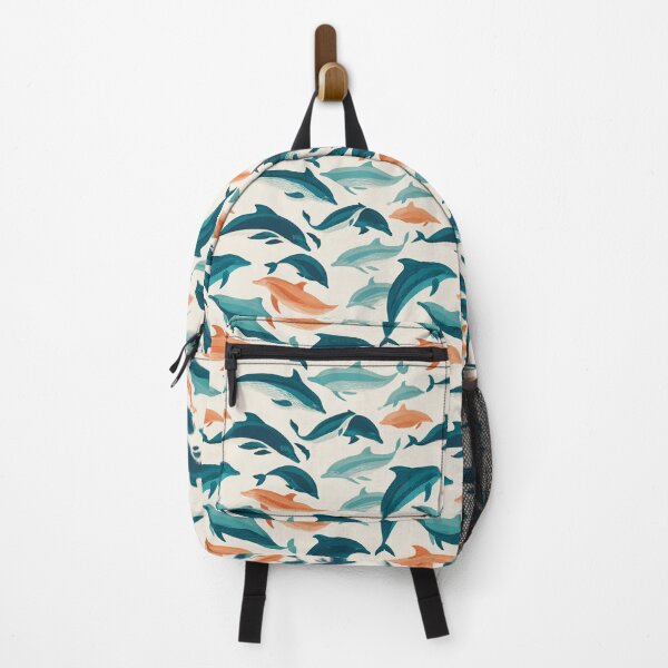 Item preview, Stylized Dolphin Pattern Ocean Life Marine Mammal designed and sold by NicolasGlowArt.