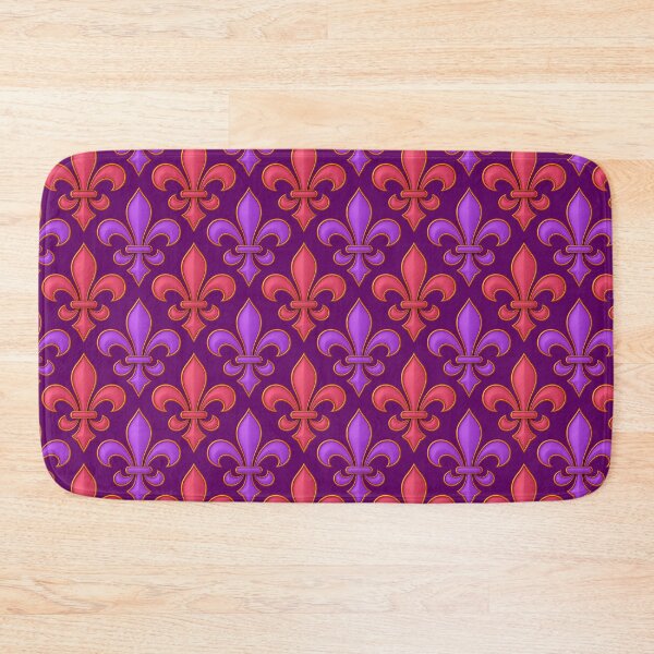 Aperçu de l'œuvre Conception de fleur de lys rose violet créée et vendue par PatternTitan.