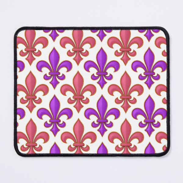 Item preview, White Pink Purple Fleur-de-lis Design designed and sold by PatternTitan.
