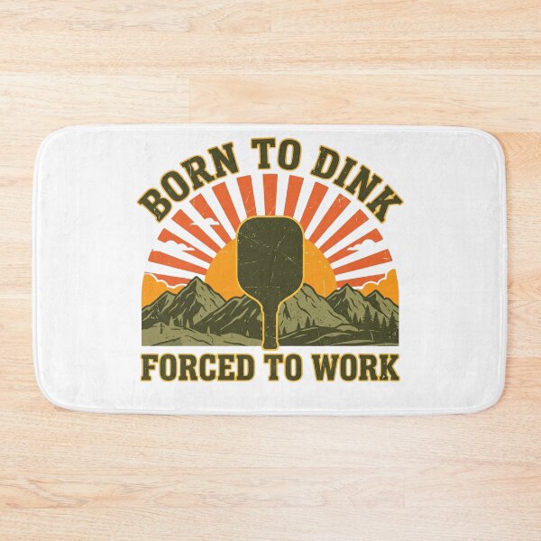 Item preview, Born To Dink Forced To Work Funny Pickleball Retro Sunset T-Shirt designed and sold by Egyptian king ⭐⭐⭐⭐⭐.
