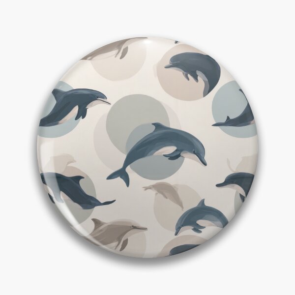 Item preview, Serene Dolphin Ocean Marine Life Pattern Art designed and sold by NicolasGlowArt.