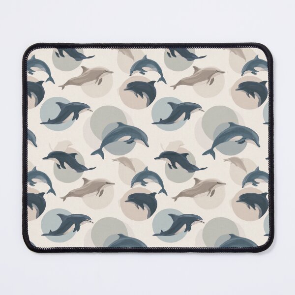 Item preview, Serene Dolphin Ocean Marine Life Pattern Art designed and sold by NicolasGlowArt.
