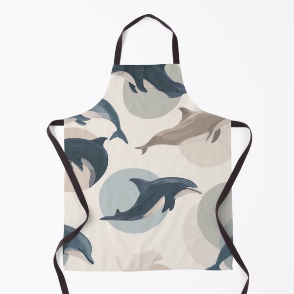 Item preview, Serene Dolphin Ocean Marine Life Pattern Art designed and sold by NicolasGlowArt.