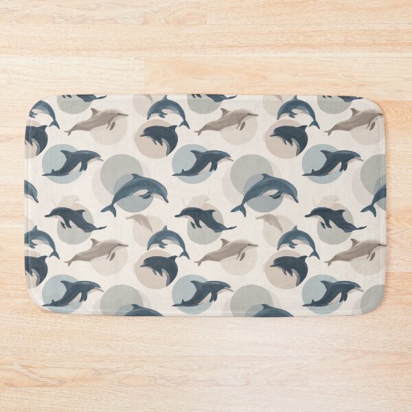 Item preview, Serene Dolphin Ocean Marine Life Pattern Art designed and sold by NicolasGlowArt.
