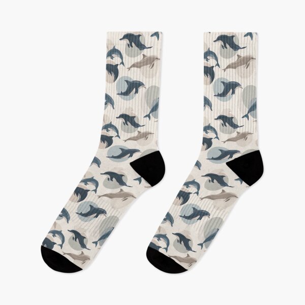 Item preview, Serene Dolphin Ocean Marine Life Pattern Art designed and sold by NicolasGlowArt.