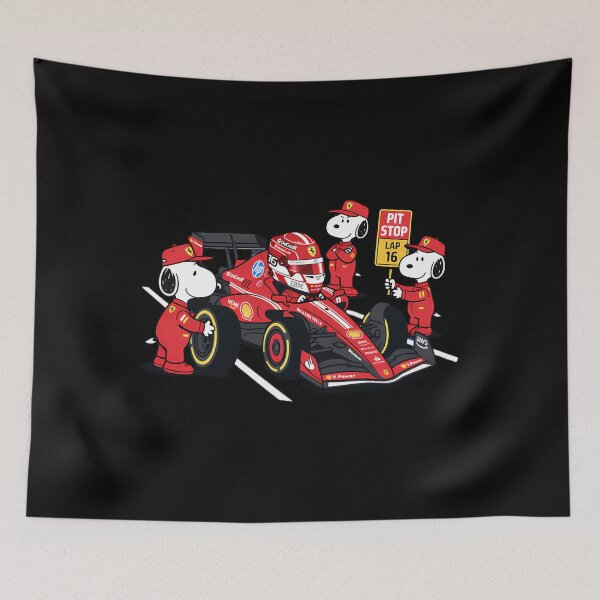 Item preview, Charles Leclerc Snoopy Pit Crew F1 Ferraris Racing Cartoon designed and sold by JonathalIngham.