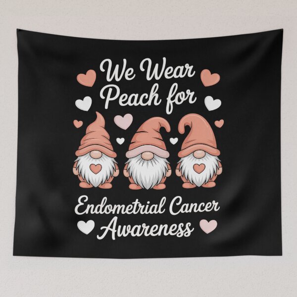 Item preview, Endometrial Cancer Awareness We Wear Peach Gnome designed and sold by EllenJast.