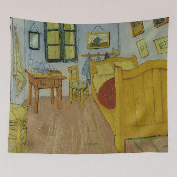 Item preview, The Bedroom by Vincent van Gogh: Post Impressionist Interior Fine Art Print designed and sold by artofuniverse.