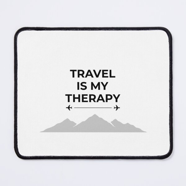 Item preview, Travel Is My Therapy Wanderlust Minimalist Typography T-Shirt designed and sold by Egyptian king ⭐⭐⭐⭐⭐.